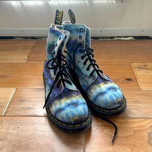 NWOT Dr Martens 1460 Pascal Tie Dye Leather Suede Boots Womens Size: 8, EU 39